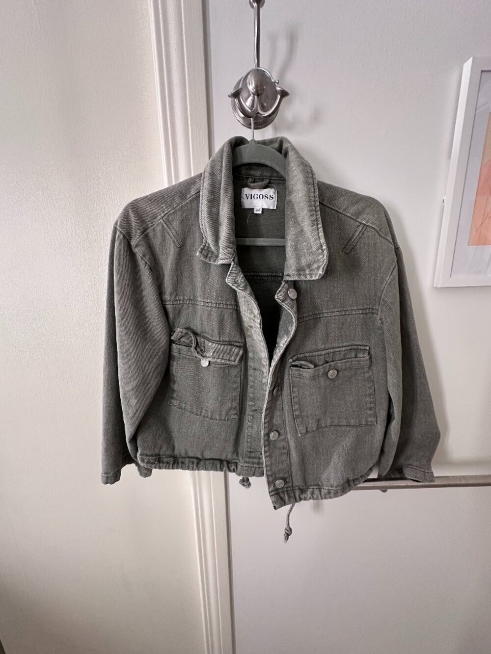 Vigoss - Green Denim Cropped Jacket